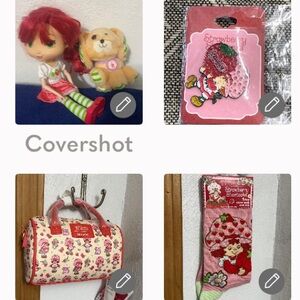 Loungefly🍓shortcake bag+🧦+doll 11”+pupcake 6”+top+NIP🍓PIN